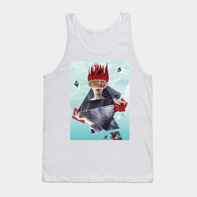 Pyramid Girl Tank Top by Khaletskaya 